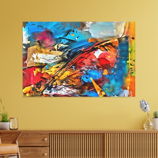 Mijn digitale kunstborstel canvas afdruk (Insitu (Woonkamer))