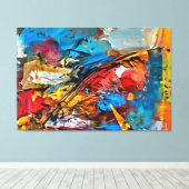 Mijn digitale kunstborstel canvas afdruk (Insitu (Houten vloer))