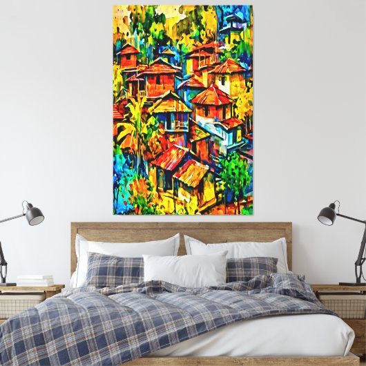 Mijn digitale kunstborstel canvas afdruk (Insitu (Slaapkamer))