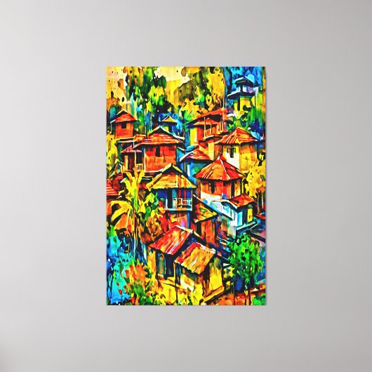 Mijn digitale kunstborstel canvas afdruk (Voorkant)