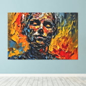 Mijn digitale kunstborstel canvas afdruk (Insitu (Houten vloer))