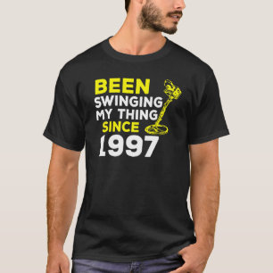 Mijn ding aan het slingeren sinds 1997 metaaldetec t-shirt