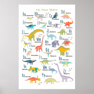 Mijn Dinosaurus Alfabet Poster