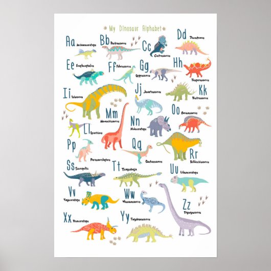 Mijn Dinosaurus Alfabet Poster (Voorkant)