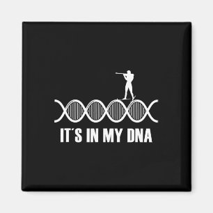 Mijn DNA Biathlon Vingerafdruk Skiën Slogan Schiet Magneet