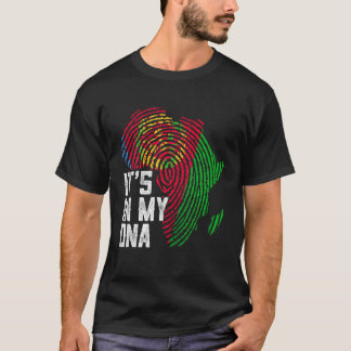 Mijn Dna Eritrea vlag Apparel zwart-Amerikaans T-shirt
