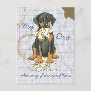 Mijn Doberman Ate Mijn Lesson Plan Briefkaart