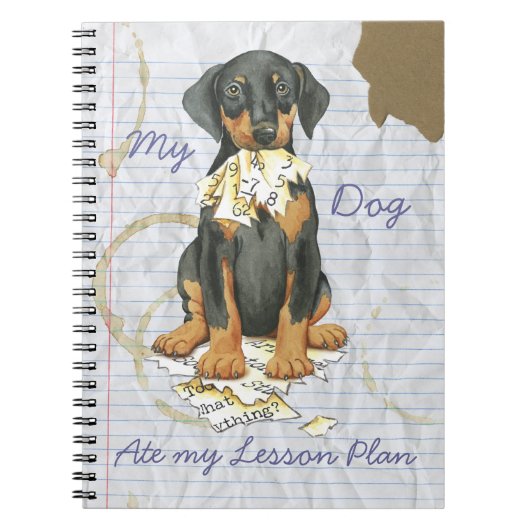 Mijn Doberman Ate Mijn Lesson Plan Notitieboek (Voorkant)