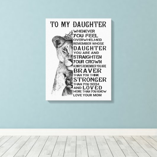 Mijn dochter canvas afdruk (Insitu (Houten vloer))