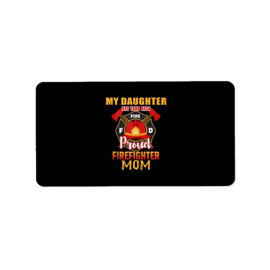 Mijn dochter heeft je achterste brandweerman etiket (Voorkant)