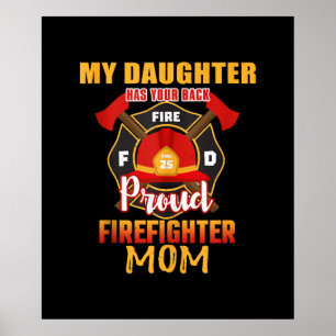 Mijn dochter heeft je achterste brandweerman poster