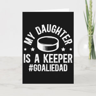 Mijn dochter is een hockeykeeper Papa IJshockey Kaart