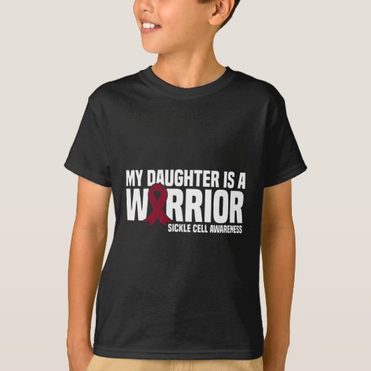 Mijn dochter is een krijger van sikkelcelbewustzij t-shirt (Voorkant)