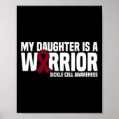 Mijn dochter is een strijder sikkelcelbewustzijn poster (Voorkant)
