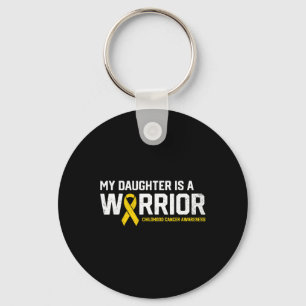 Mijn dochter is een Warrior Childhood Cancer Aware Sleutelhanger