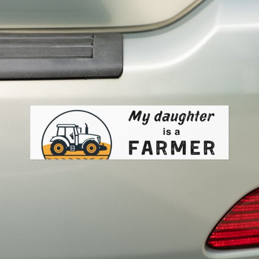 Mijn dochter is landbouwtractor voor de vrouwelijk bumpersticker (Op auto)