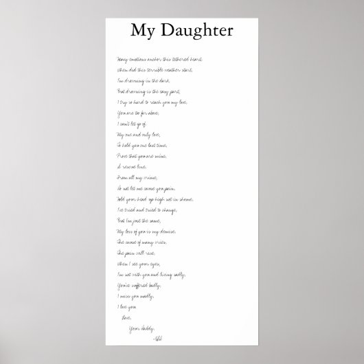 Mijn dochter poster (Voorkant)