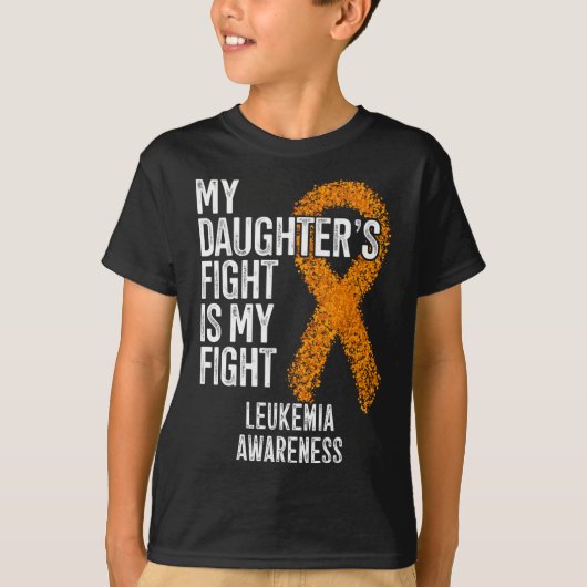 Mijn dochter vecht is mijn strijd tegen leukemie b t-shirt (Voorkant)