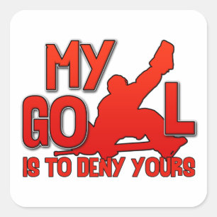 Mijn doel, Hockey Goalie Vierkante Sticker