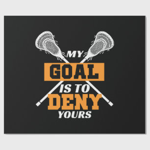 Mijn doel is om die van jou te ontkennen Lacrosse Cadeaupapier