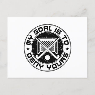 Mijn doel is om je fieldmuts Goalie te ontkennen Briefkaart