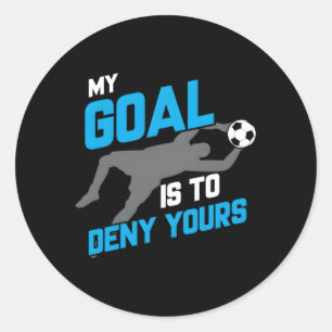 Mijn doel is om je Voetbal van Soccer Goalie te on Ronde Sticker