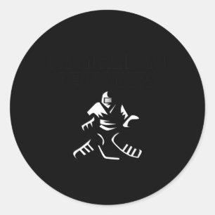Mijn doel is om jullie grappige Ice Hockey Goalie Ronde Sticker