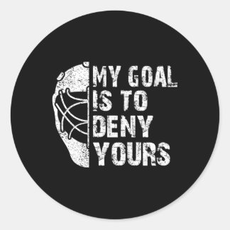 Mijn doel is om jullie Hockey Goalie Ice Hockey te Ronde Sticker