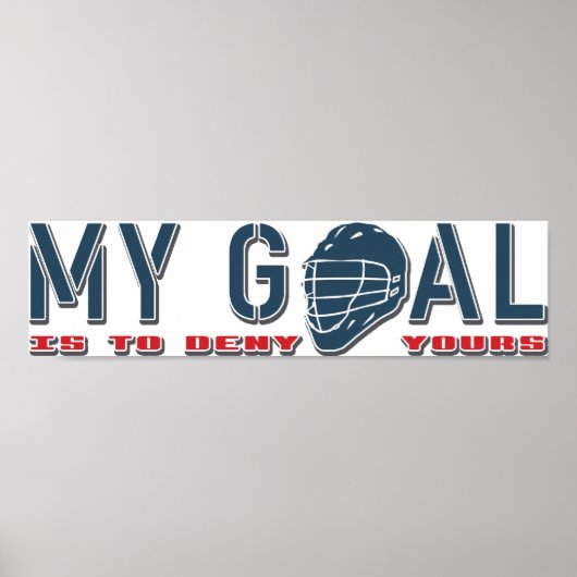 Mijn doel, Lacrosse Goalie Poster (Voorkant)