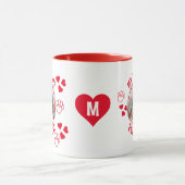 MIJN DOG IS MIJN VALENTIJN Foto Monogram Mok (Midden)