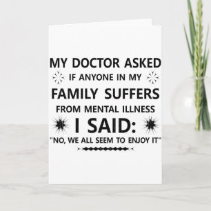 Mijn dokter vroeg of iemand in mijn familie lijdt kaart