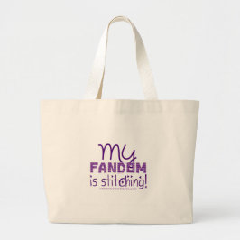 Mijn dom is aan het jagen! grote tote bag