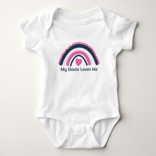 "Mijn Doula houdt van me" Boho Rainbow Romper (Voorkant)