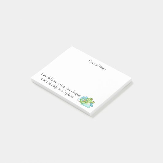 Mijn draak en ik hebben plannen gemaakt post-it® notes (Schuin)