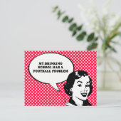 MIJN DRINK SCHOOL HEEFT EEN FOOTBALL PROBLEEM T-sh Briefkaart (Staand voorkant)