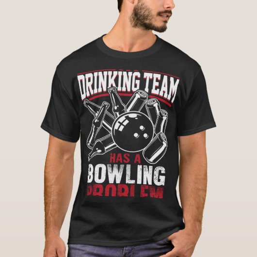 Mijn Drink team heeft een bowling probleem Beer Dr T-shirt (Voorkant)