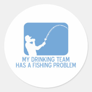 Mijn Drink team heeft een Gevist probleem Ronde Sticker
