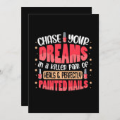 Mijn Dromen Geschilderde Nagels Kaart (Voorkant / Achterkant)