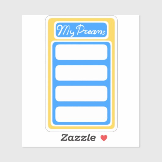 Mijn dromen planner sticker plakboek modern Nederl (Vel)