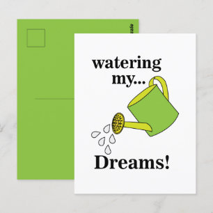 Mijn dromen water geven Gietkan Briefkaart