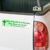 Mijn druïde is Christus, de Zoon van God.’ Bumpersticker (Op Truck)