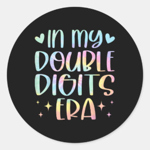 Mijn dubbele cijfers tijdperk verjaardag tijdperk ronde sticker