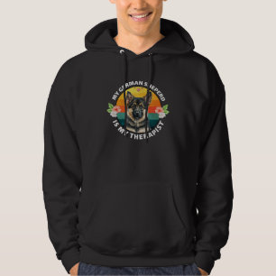 Mijn Duitse herder is mijn therapeut Funny hondlie Hoodie