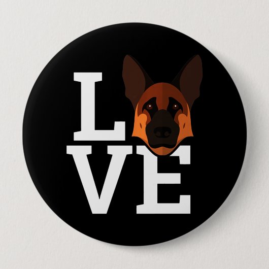 Mijn Duitse Shepherd Ronde Button 4,0 Cm (Voorkant)