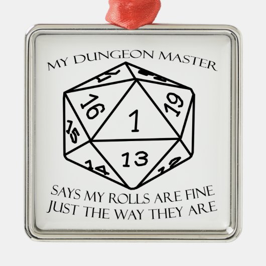 Mijn Dungeon Master Metalen Ornament (Voorkant)