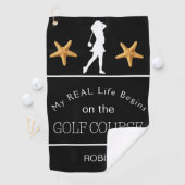 Mijn echte leven begint op de Golfcursus Golfhanddoek (Insitu)