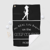 Mijn echte leven begint op de Golfcursus Golfhanddoek (Insitu)