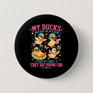 Mijn eenden hebben plezier Leuk grappig eend ontwe Ronde Button 5,7 Cm