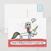 Mijn eenhoorn leiden briefkaart (Voorkant / Achterkant)