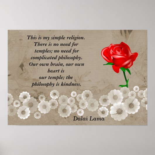 Mijn eenvoudige religie poster (Voorkant)